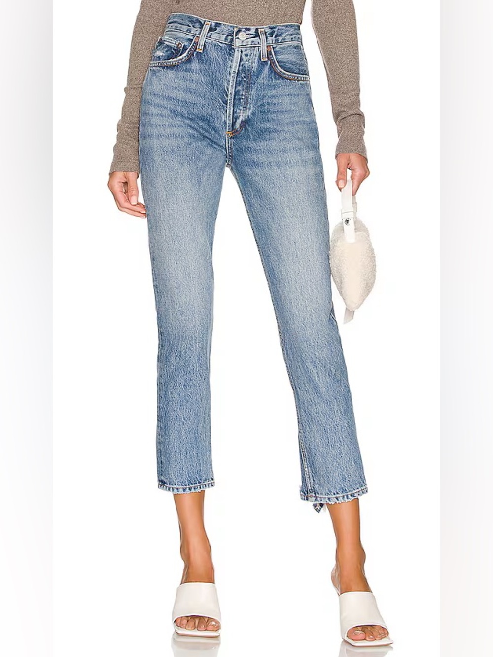 NWT🔖Agolde Riley High Rise Straight Crop Jean in Endless size 24